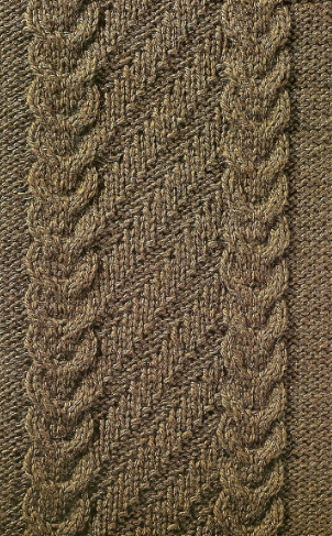 cable and diagonal knitting pattern