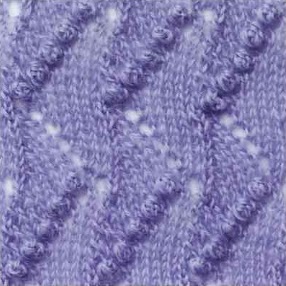 lace knitting stitch zig zag bobbles