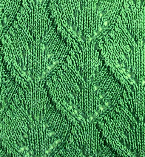 Wide Leaf Knitting Stitch - Knitting Kingdom