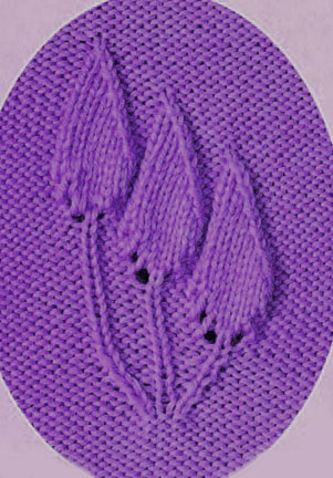 three-leaf-motif-knitting-chart