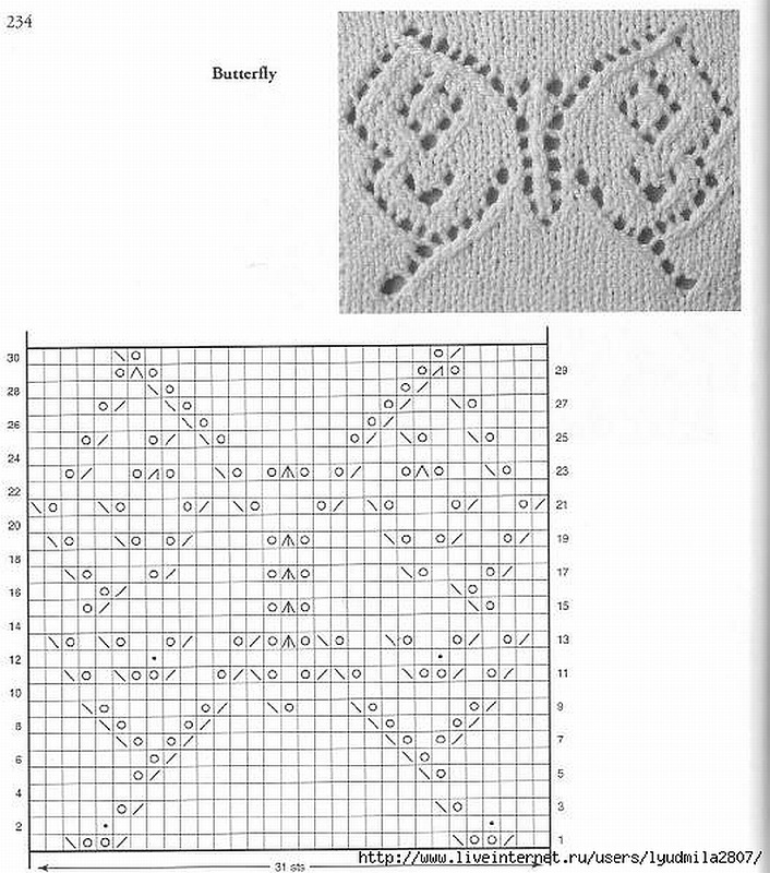 knitted butterfly charts 1