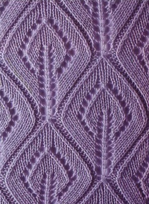 Flame leaf knit stitch