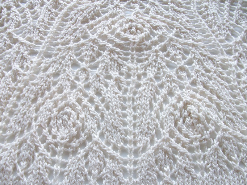 Roses lace pattern intricate knitting stitch