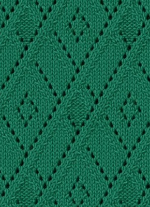 Lace argyle free knitting stitch - Knitting Kingdom