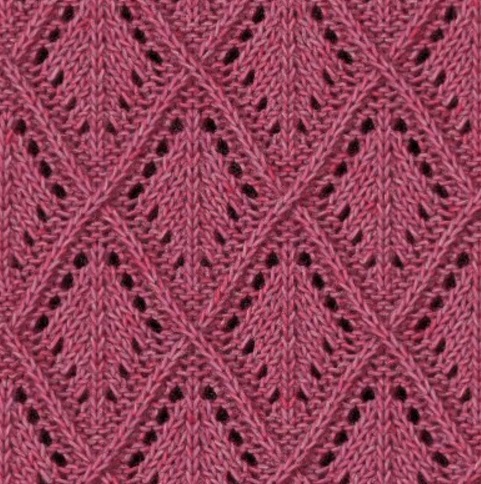 lace diamond free knitting stitch