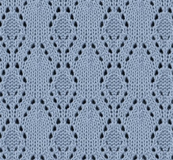 lace diamond motif free knitting pattern