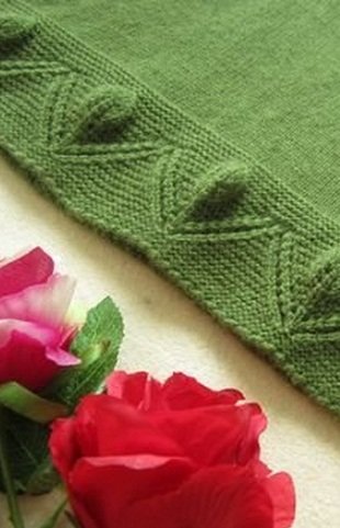 leafy flower edging knitting pattern