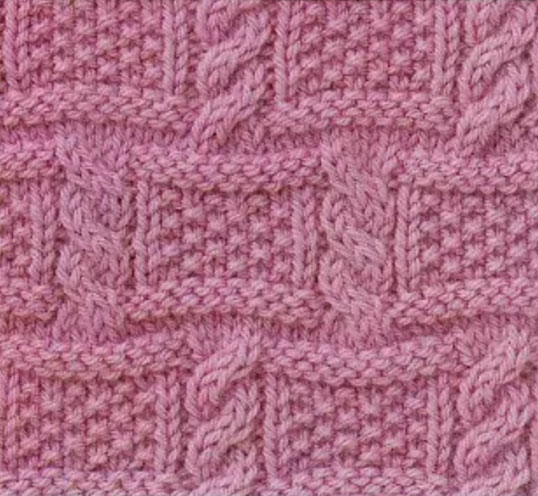 cables-and-moss-checks-knit-stitch