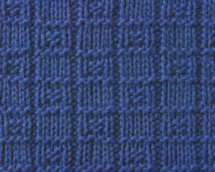 Knit and Purl Squares Knitting Stitch