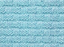 Rectangular Knit and Purl Basket-weave Stitch