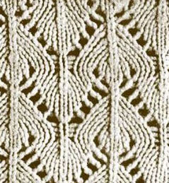 Spades lace Knitting Stitch