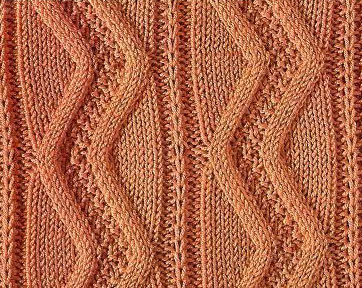 Vertical Chevron Cable Knitting Stitch