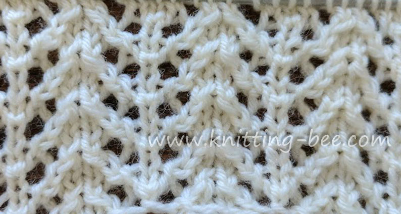 Chevron Rib Lace Knit Stitch