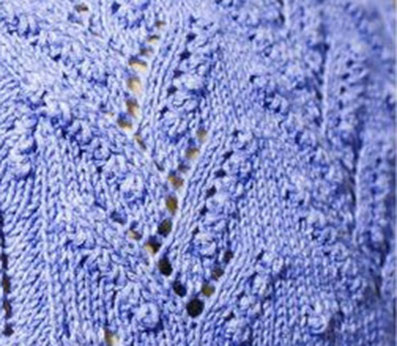 Bobble Lace Vines Knitting Stitch