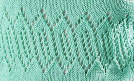 Diagonal Lace Rectangles Knit Stitch