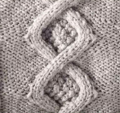 Diamond Cable Knitting Stitch Simple
