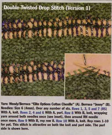 Double-Twisted Drop Stitch