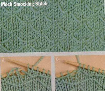 Mock Smoking Stitch Knit Pattern
