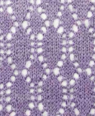 Ovals and Diamonds Knitting Stitch