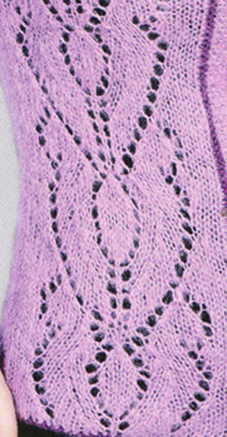 Shield Lace Panel Knitting Stitch
