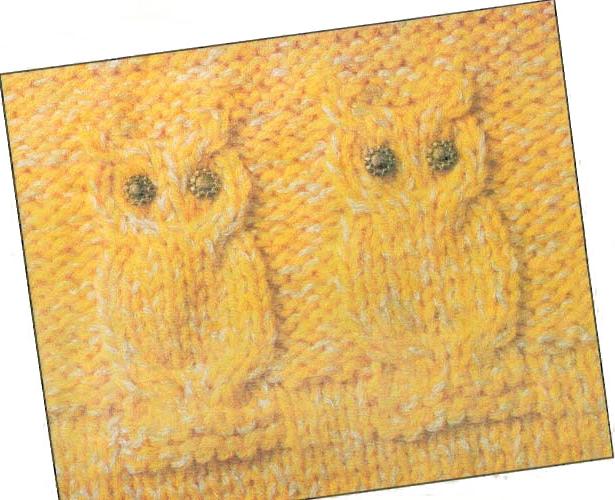 Knit Cable Owl Pattern to Knit Chart