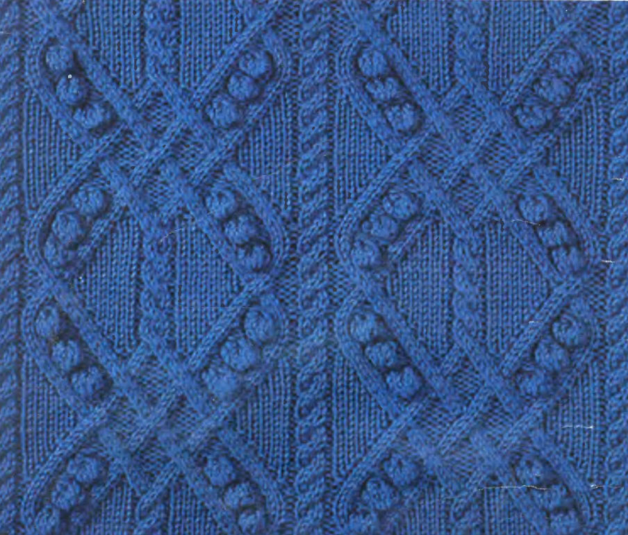 Cable and Bobble Crosses Knitting Stitch