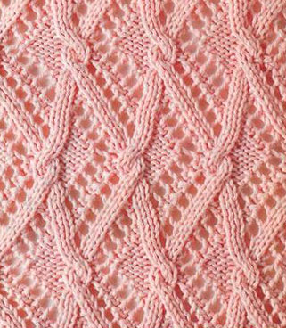 Cables Over Lace Zig Zags Free Knitting Stitch