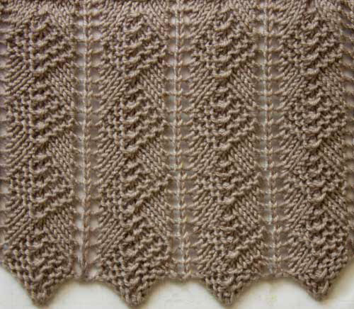 Fantasy Knitting Stitch Diamond Ripple