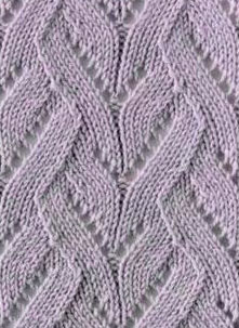 Lace Waves in Vertical Free Knit Stitch