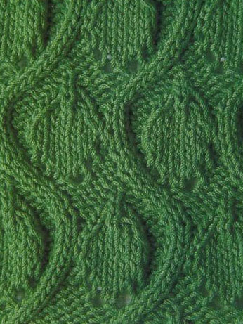 Leaves and Snakes Free Knitting Stitch