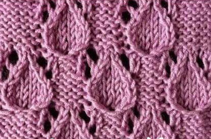 Tear Shaped Knitting Stitch