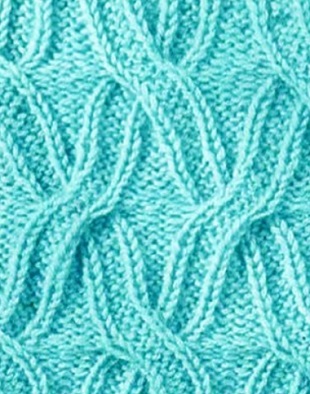 Cabled X Free Knit Stitch Chart