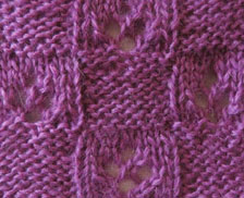 Checkered Lace Knitting Stitch