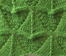 Green Triangles Lace Knit Stitch