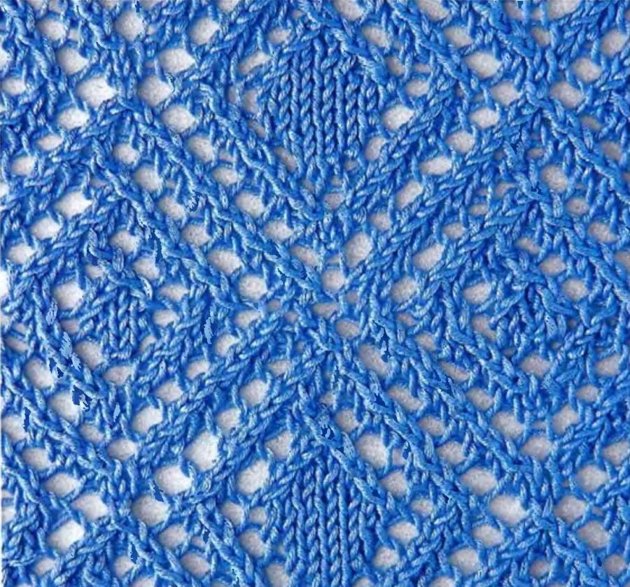 Openwork Lace Diamond Free Knitting Stitch Knitting Kingdom