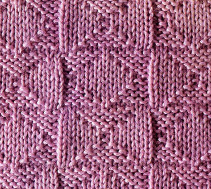 Diamonds and Crosses Knit Stitch