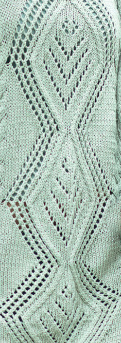 Large Diamond Lace Panel Knit Stitch