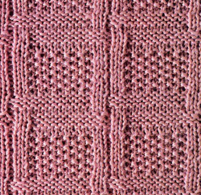 Moss Stitch Checks Knit Stitch