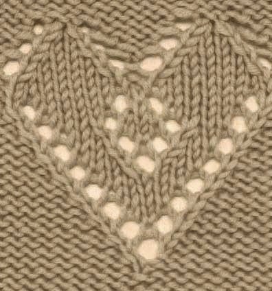 Lace Heart Knitting Stitch Free