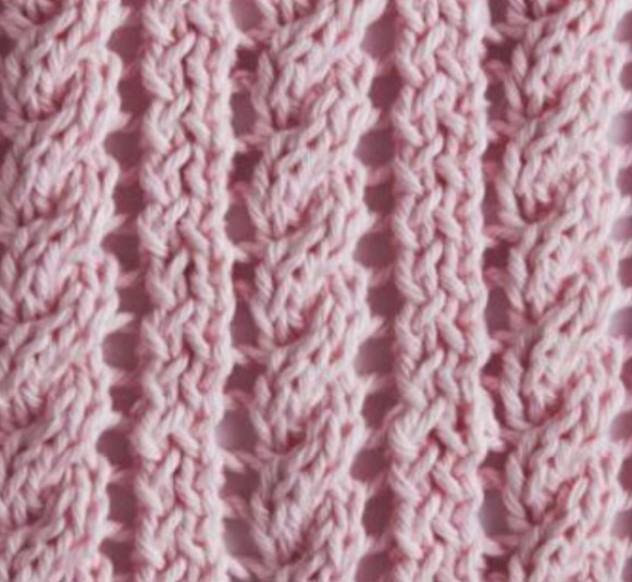 Rope and Eyelet Knitting Stitch