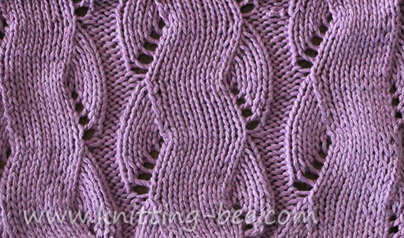 Zig Zag Mock Cable Knitting Stitch