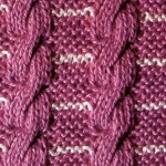 Cable Stitch with Striped Garter