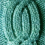 Knitted Ribbed Cable Panel