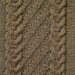 Cable and Diagonal Stitch Knitting Panel