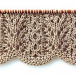 Lace Knitting Stitch with Wavy Edge