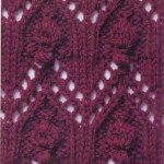 Lace and Bobbles Knitting Stitch