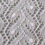 Lace Knitting Stitch with Bobbles