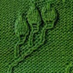 Three Embossed Leaves Knitting Stitch