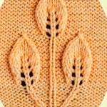 Three Embossed Leaves Knitting Stitch