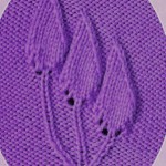 Three Leaves Lace Knit Motif Chart